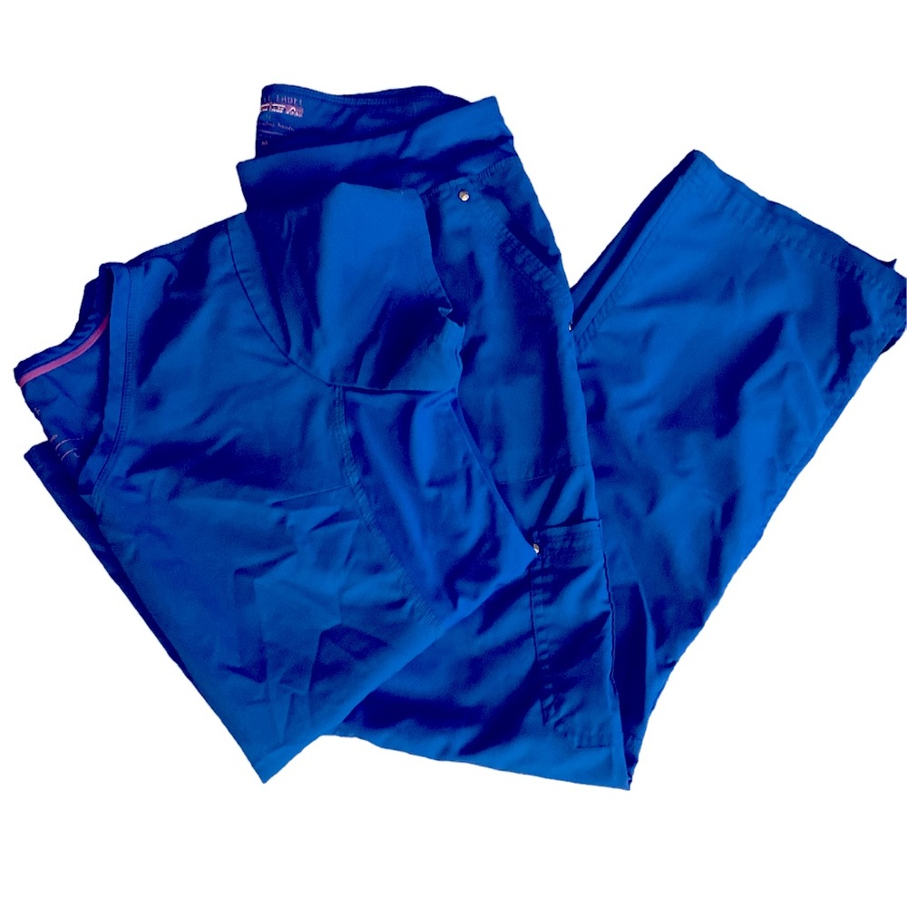 Healing Hands Blue Scrub Top Only